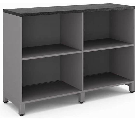 Шкаф открытый Kobor HO/2-120/40/M aluminum/wood 221825