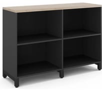 Шкаф открытый Kobor HO/2-120/40/M black/natural 220769