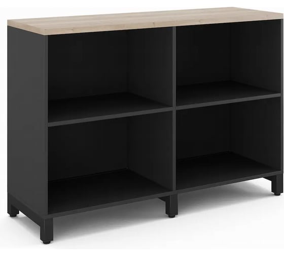 Шкаф открытый Kobor HO/2-120/40/M black/natural 220769