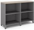 Шкаф открытый Kobor HO/2-120/40/M aluminum/natural 220821 1