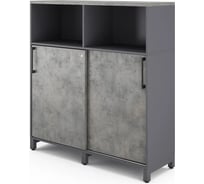 Шкаф открытый Kobor HK/2/1-120/40/M graphite/chicago 221872