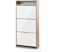 Обувница Венталл Арт К-3 дуб сонома/белый глянец Ven_00064