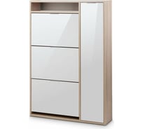 Обувница Венталл Арт ШК-3 дуб сонома/белый глянец Ven_00527