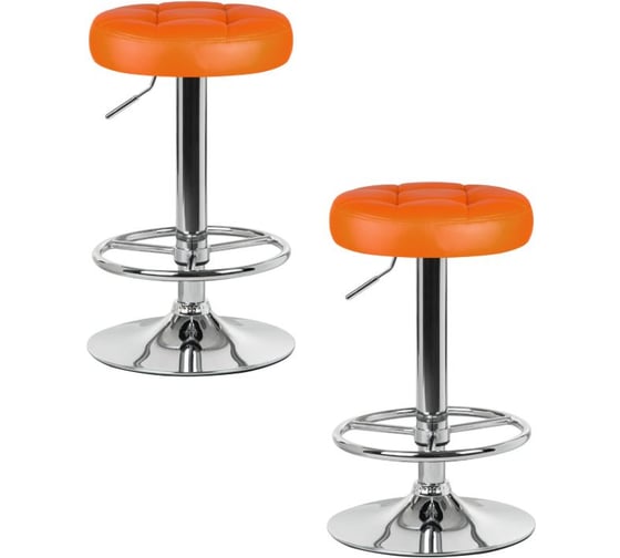 Табурет барный DOBRIN набор 2 шт BRUNO (оранжевый) LM-5008-N_CH-M_EL-orange