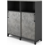 Шкаф открытый Kobor HK/2/1-120/40/M black/chicago 221852