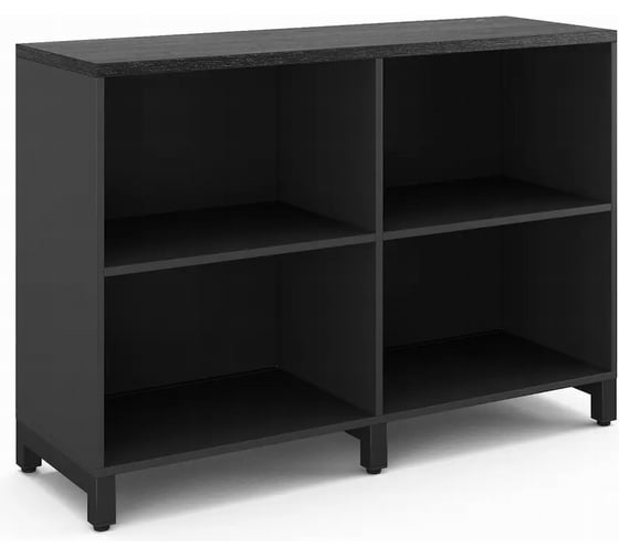Шкаф открытый Kobor HO/2-120/40/M black/wood 221795