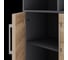 Шкаф распашной Kobor HR/3/3-90/60/M graphite/natural 221126 3