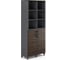 Шкаф распашной Kobor HR/3/3-90/40/M graphite/charlston 221128 1