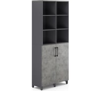Шкаф распашной Kobor HR/3/3-90/40/M graphite/chicago 221997