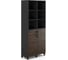 Шкаф распашной Kobor HR/3/3-90/40/M black/charlston 221120 1