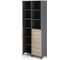 Шкаф распашной Kobor HR/3/3-90/40/M graphite/natural 221125 2