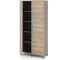 Шкаф распашной Kobor HR/5-90/40/M aluminum/natural 221065 2
