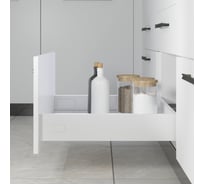 Комплект ящика MAKMART Некст/Next 3D_M Soft H=95, L=300, отделка белая M-NXT.KMD.300.WH