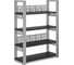 Стеллаж открытый Kobor SO4-120/36 aluminum/wood 221425 2