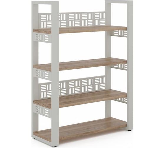Стеллаж открытый Kobor SO4-120/36 white/natural 220293