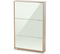 Обувница Венталл Арт Viva-3LW дуб сонома/белое стекло Ven_00020