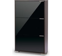 Обувница Венталл Арт Viva-3LB венге/черное стекло Ven_00017