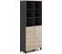Шкаф распашной Kobor HR/3/3-90/40/M black/natural 221117 1
