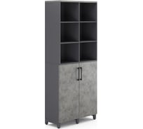 Шкаф распашной Kobor HR/3/3-90/60/M graphite/chicago 221998