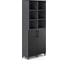 Шкаф распашной Kobor HR/3/3-90/40/M graphite/wood 222000 1