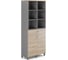 Шкаф распашной Kobor HR/3/3-90/40/M aluminum/natural 221133 1
