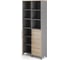 Шкаф распашной Kobor HR/3/3-90/60/M aluminum/natural 221134 2