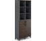 Шкаф распашной Kobor HR/3/3-90/60/M graphite/charlston 221129 1