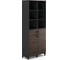 Шкаф распашной Kobor HR/3/3-90/60/M black/charlston 221121 1