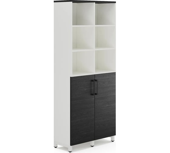 Шкаф распашной Kobor HR/3/3-90/40/M white/wood 222010