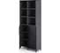 Шкаф распашной Kobor HR/3/3-90/60/M graphite/wood 222001 2