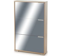 Обувница Венталл Арт Viva-3S дуб сонома/зеркало Ven_00019