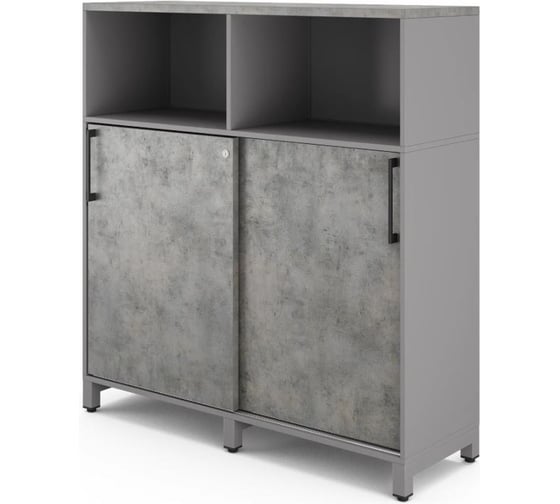 Шкаф открытый Kobor HK/2/1-120/40/M aluminum/chicago 221892