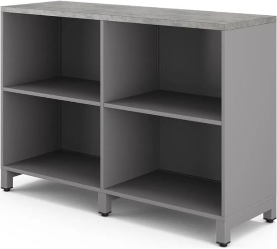 Шкаф открытый Kobor HO/2-120/40/M aluminum/chicago 221822