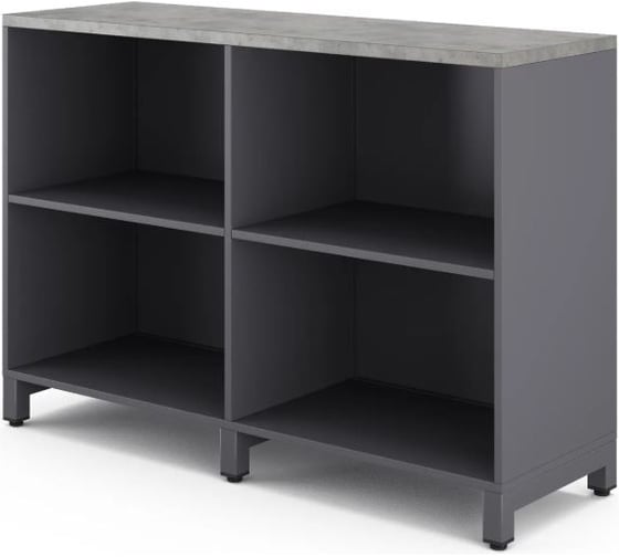 Шкаф открытый Kobor HO/2-120/40/M graphite/chicago 221807