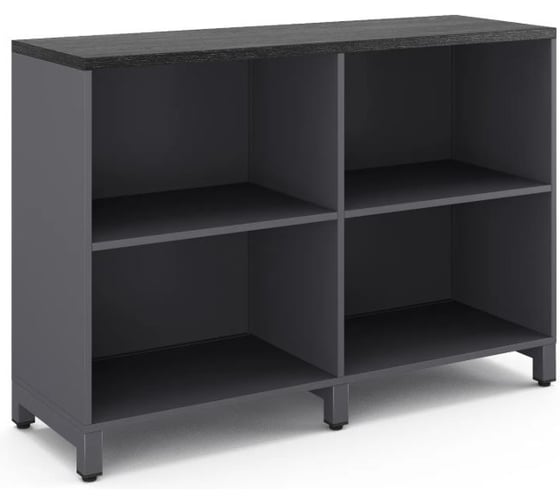 Шкаф открытый Kobor HO/2-120/40/M graphite/wood 221810