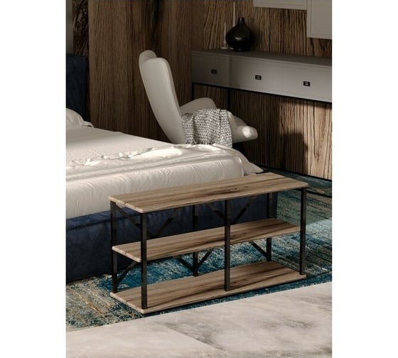 Подставка-стеллаж Мебелик BeautyStyle 1 дуб маррон/черный 7134