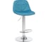 Стул барный DOBRIN DINA синий, основание хром, комплект 2 шт. LM-2035-N_CH-M_TT-blue 1