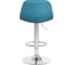 Стул барный DOBRIN DINA синий, основание хром, комплект 2 шт. LM-2035-N_CH-M_TT-blue 3