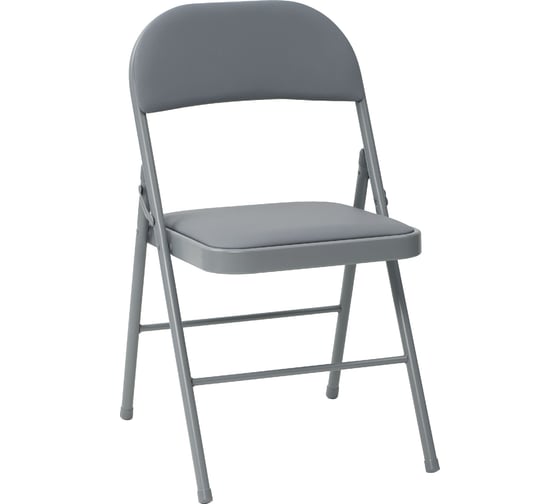 Стул складной со спинкой ASCONNECT мягкий, серый, комплект 4 шт. AS-Klappstuhl-modell1311-Grey-4