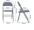 Стул складной со спинкой ASCONNECT мягкий, серый, комплект 4 шт. AS-Klappstuhl-modell1311-Grey-4 7