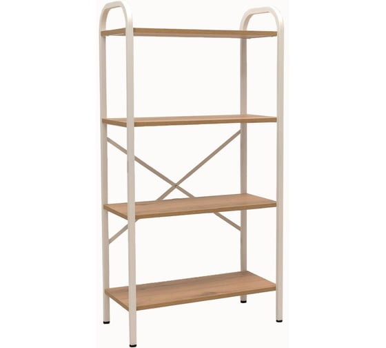 Стеллаж Абботт СофтФорм, белый/дуб SL-SS60-wh/oak