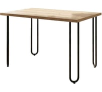 Стол кухонный Абботт Омни 117х77х76, цвет дуб Сонома/черный TLU-12-oak/bl