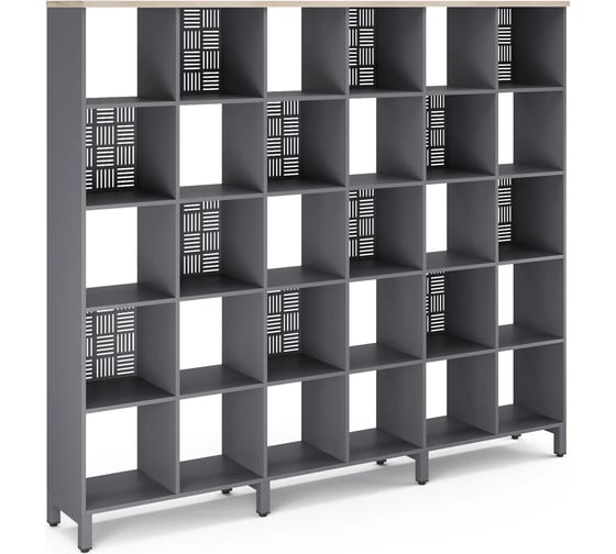 Стеллажная система Kobor SQ-5X6 graphite/natural 220470