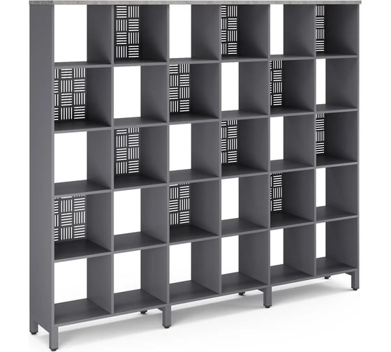 Стеллажная система Kobor SQ-5X6 graphite/chicago 221558