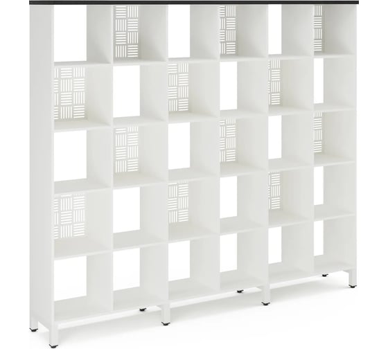 Стеллажная система Kobor SQ-5X6 white/wood 221563