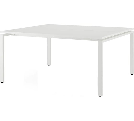 Стол офисный Kobor  P/2-160/120 white/premium 216141