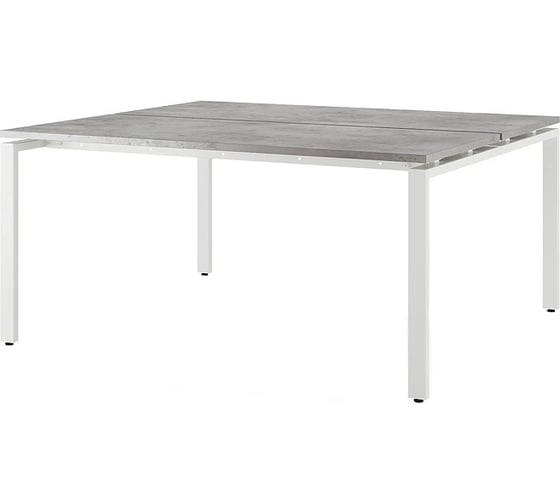 Стол офисный Kobor  P/2-160/120 white/chicago 216162