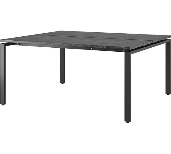 Стол офисный Kobor  P/2-160/140 black/wood 215878