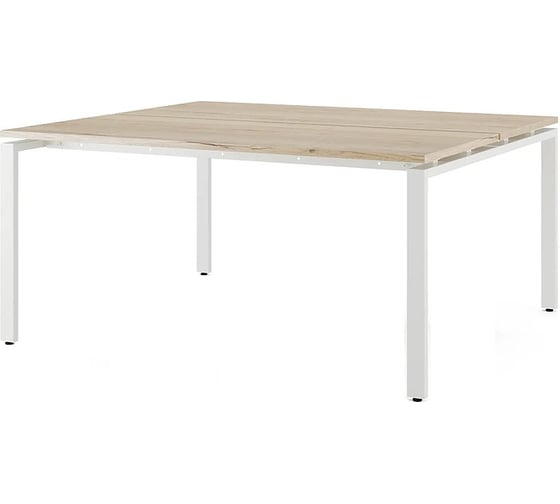 Стол офисный Kobor P/2-120/160 white/natural 216216