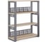 Стеллаж открытый Kobor ST3-80/36 graphite/natural 220201 1